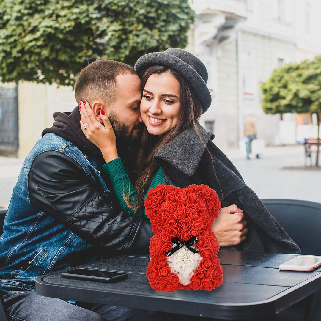 Mothers Day Rose Bear Mother'S Day Rose Teddy Bear Valentines Day Gifts for Her ,Mother Day Mom Gifts for Women Gifts for Birthday Anniversary Girlfriend Gifts for Mothers Day Mom Birthday Gifts (Red)