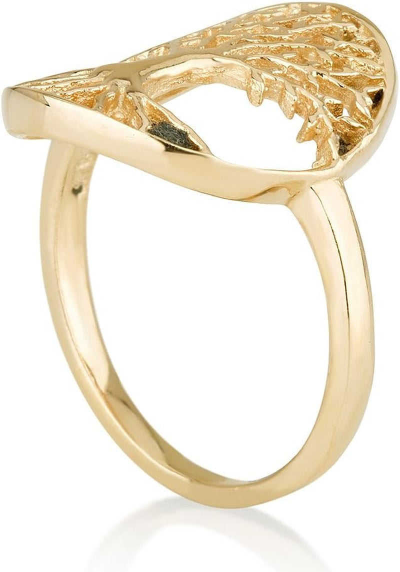 14K Gold Plated Tree of Life Symbol Ring