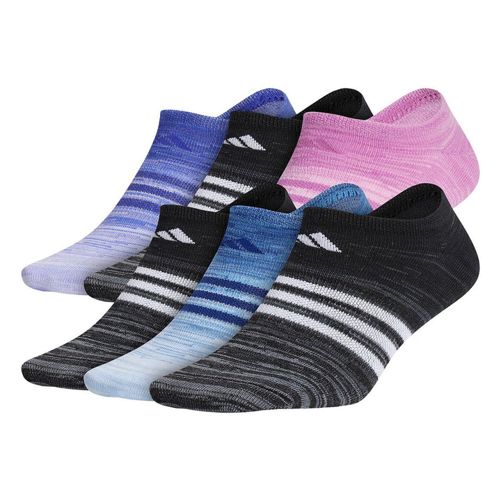 Women's adidas Superlite Badge Of Sport Stripe No-Show Sock 6-Pack