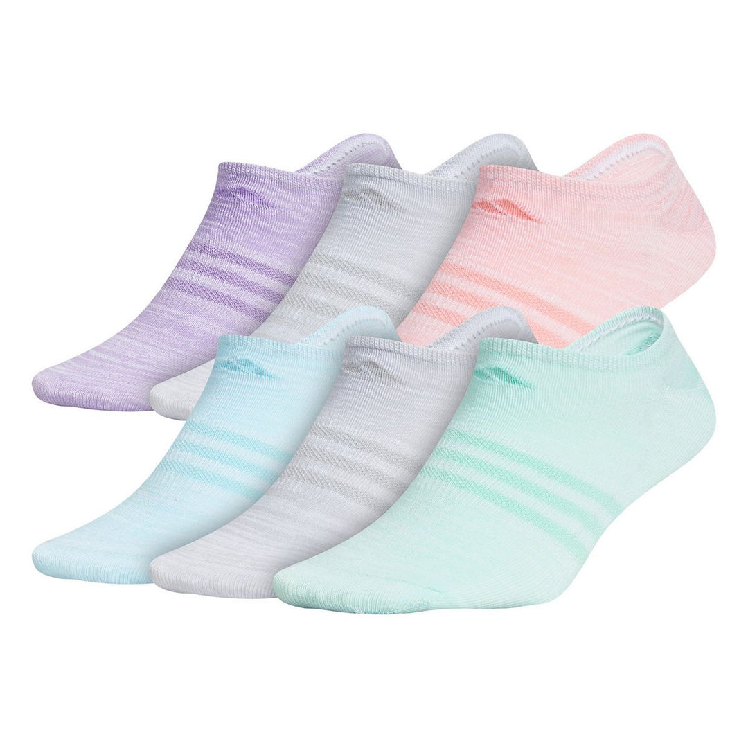 Women's adidas Superlite Badge Of Sport Stripe No-Show Sock 6-Pack