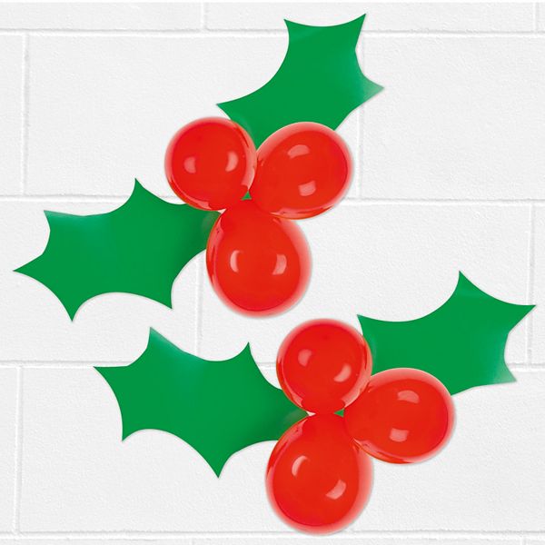 Holly Balloon Decoration Kit