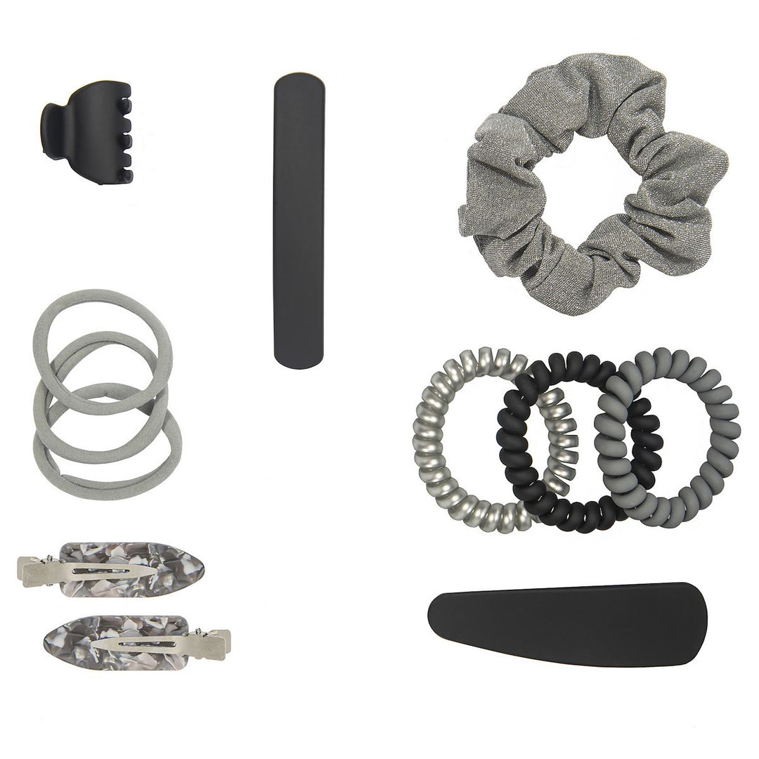 Black & Gray 7 Days Of Hair Accessories Gift Box