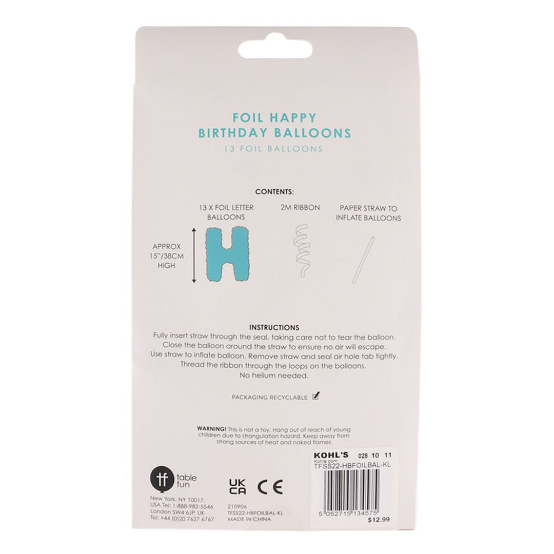 Foil Happy Birthday Balloons