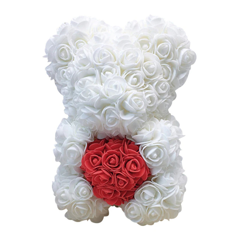 Valentines Day Gift 25Cm Rose Teddy Bear from Flowers Bear with Flowers Red Rose Bear