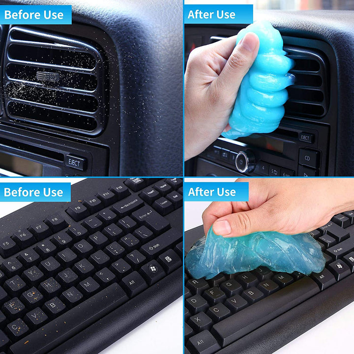 Cleaning Gel Universal Car Dust Cleaning Gel Cleaner for Car Interior Cleaner Keyboard Cleaning Auto Putty Universal Car Dust Remover Slime Gel 2 Pack