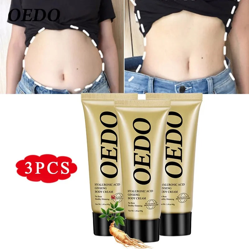 3PCS Hyaluronic Acid Ginseng Slimming  Lose Weight Burning Fat Cream