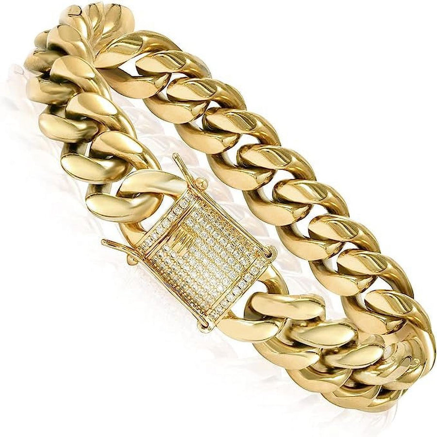 Gold Tone Plated Stainless Steel  Bracelet