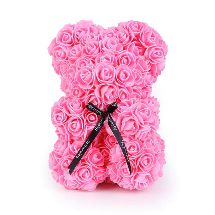 Valentines Day Gift 25Cm Rose Teddy Bear from Flowers Bear with Flowers Red Rose Bear