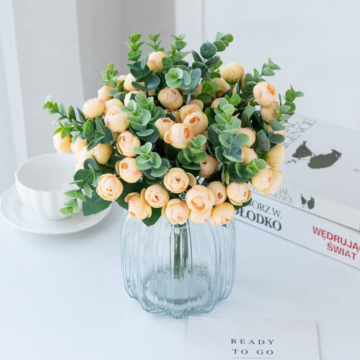 Rose and Eucalyptus Artificial Flower Arrangement