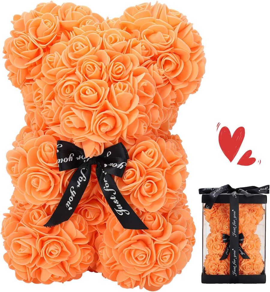 Rose Flower Teddy  Bear Decoration Gift