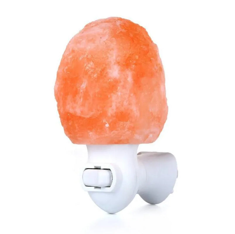  Salt Lamp Natural Crystal Hand Carved Night Light Home Decor Air Purifying with Plug Release Negative Ions Warm White