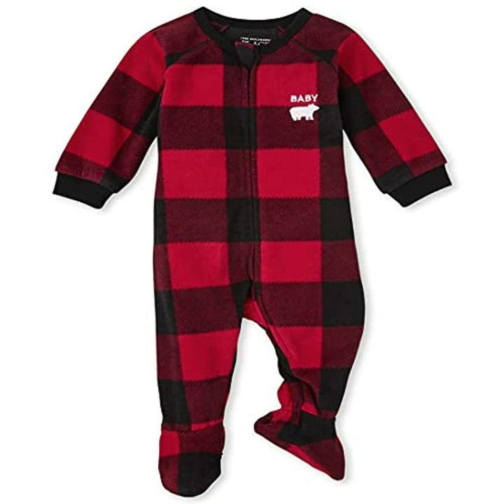 Unisex-baby and Toddler Holiday Fleece One Piece Pajamas