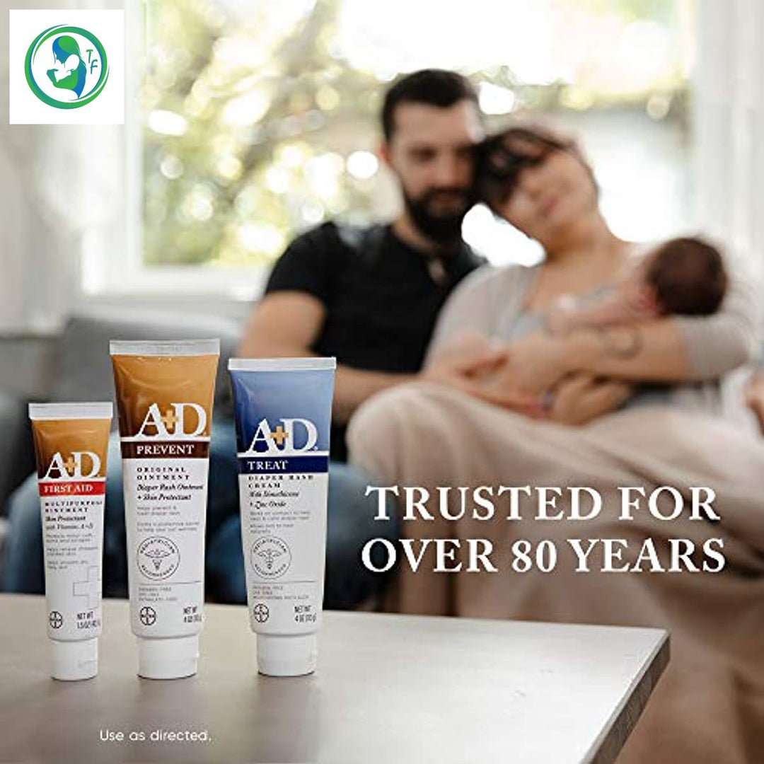 A+D Zinc Oxide Diaper Rash Treatment Cream-4 Ounce Tube