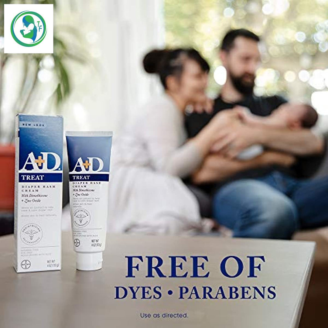 A+D Zinc Oxide Diaper Rash Treatment Cream-4 Ounce Tube