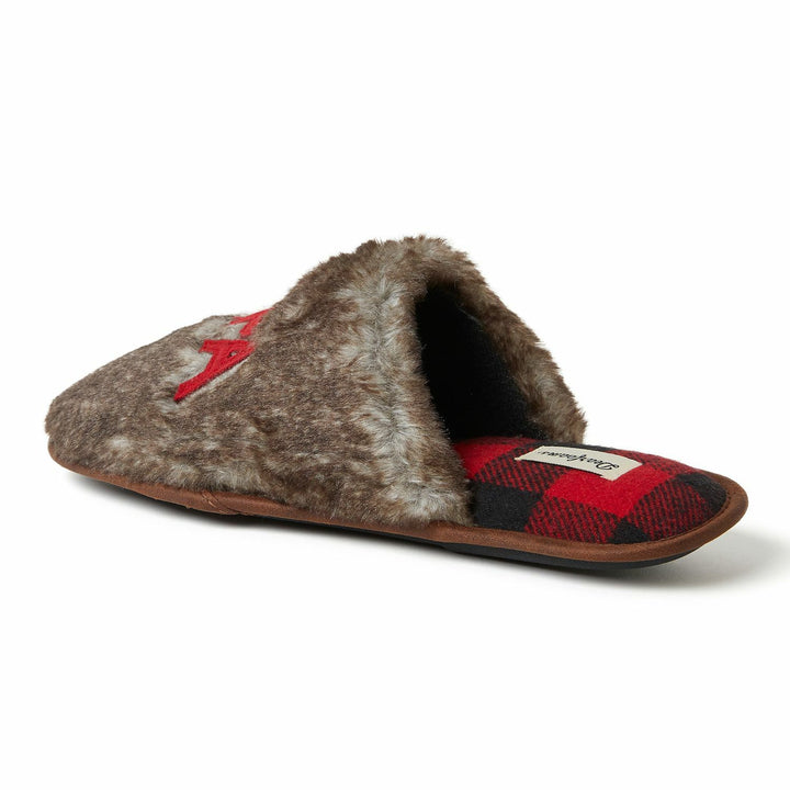 Men's Dearfoams &#34;Papa Bear&#34; Faux Fur Scuff Slippers