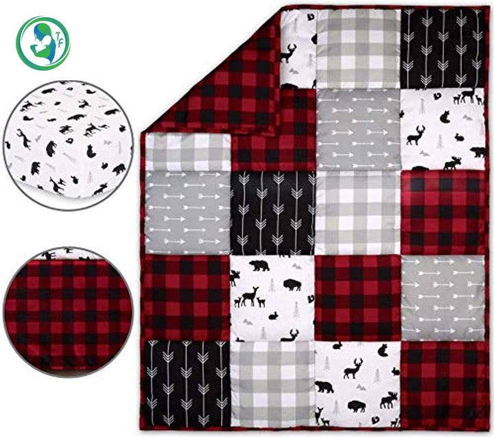 Crib Bedding Set Woodland Theme-3 Pieces