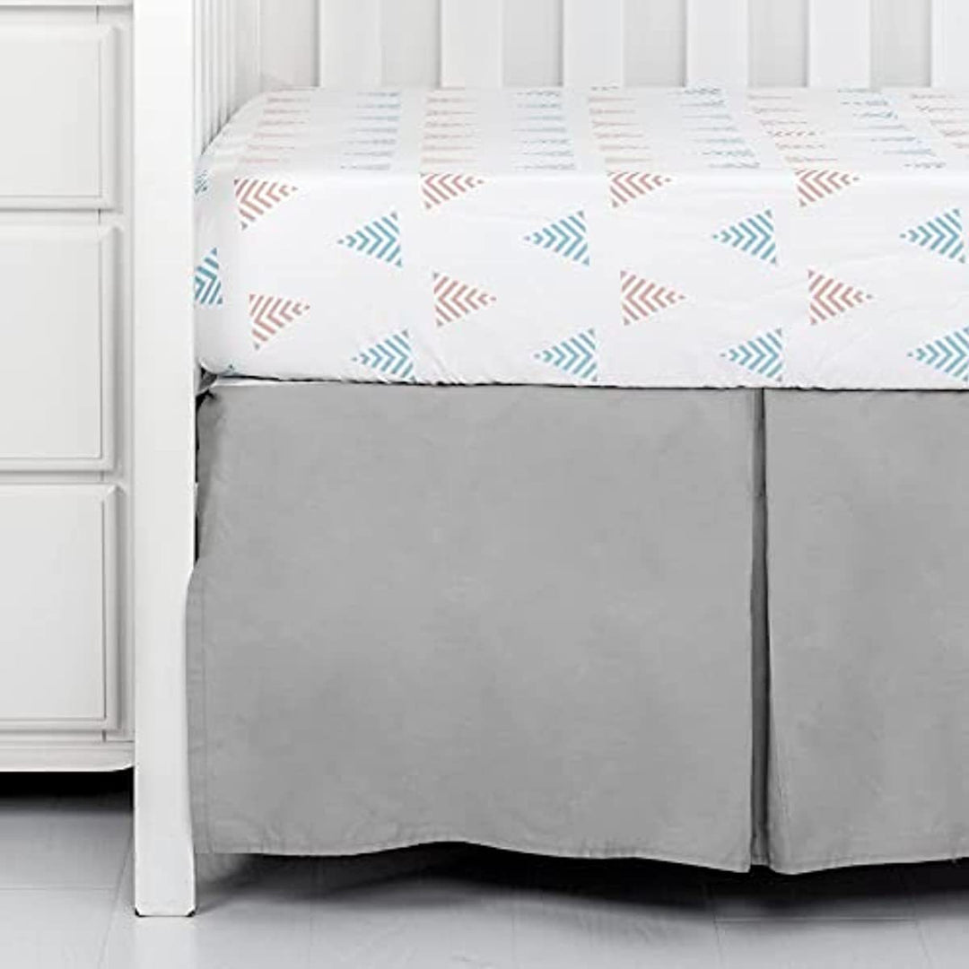 Charcoal Gray Crib Bed Skirt-  14" Drop