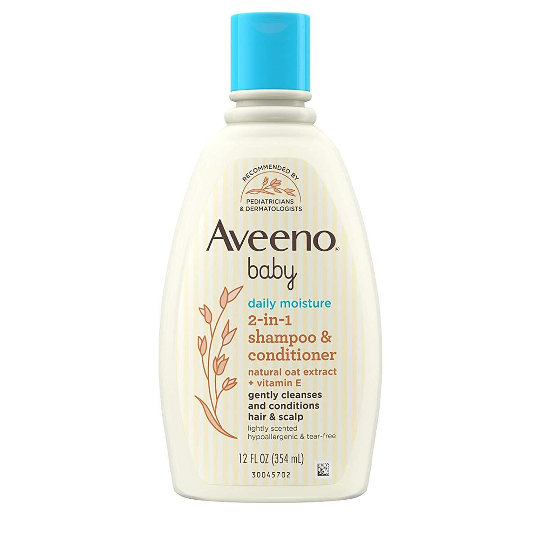 Aveeno Baby Daily Moisture 2-in-1 Tear-Free Shampoo & Conditioner - 12 Fl Oz