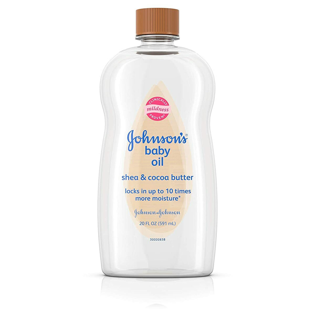 Johnson's Baby Oil, Mineral Oil Enriched with Shea & Cocoa Butter-20 fl. oz