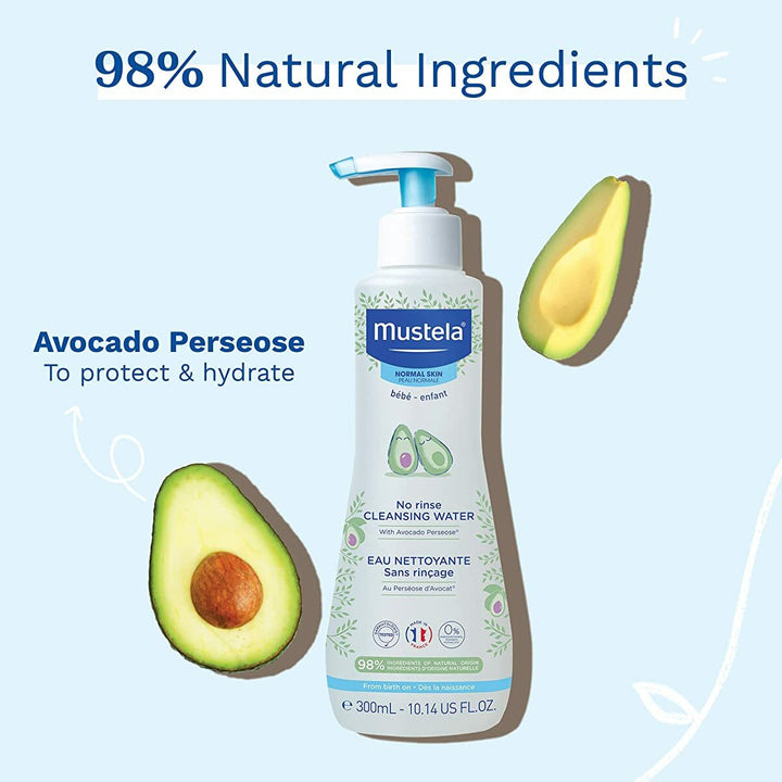 Baby Cleansing Water - No-Rinse Micellar Water - with Natural Avocado & Aloe Vera