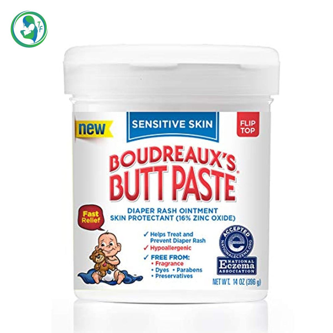 Boudreaux's Butt Paste Sensitive Skin Diaper Rash Ointment Jar, 14 Ounce