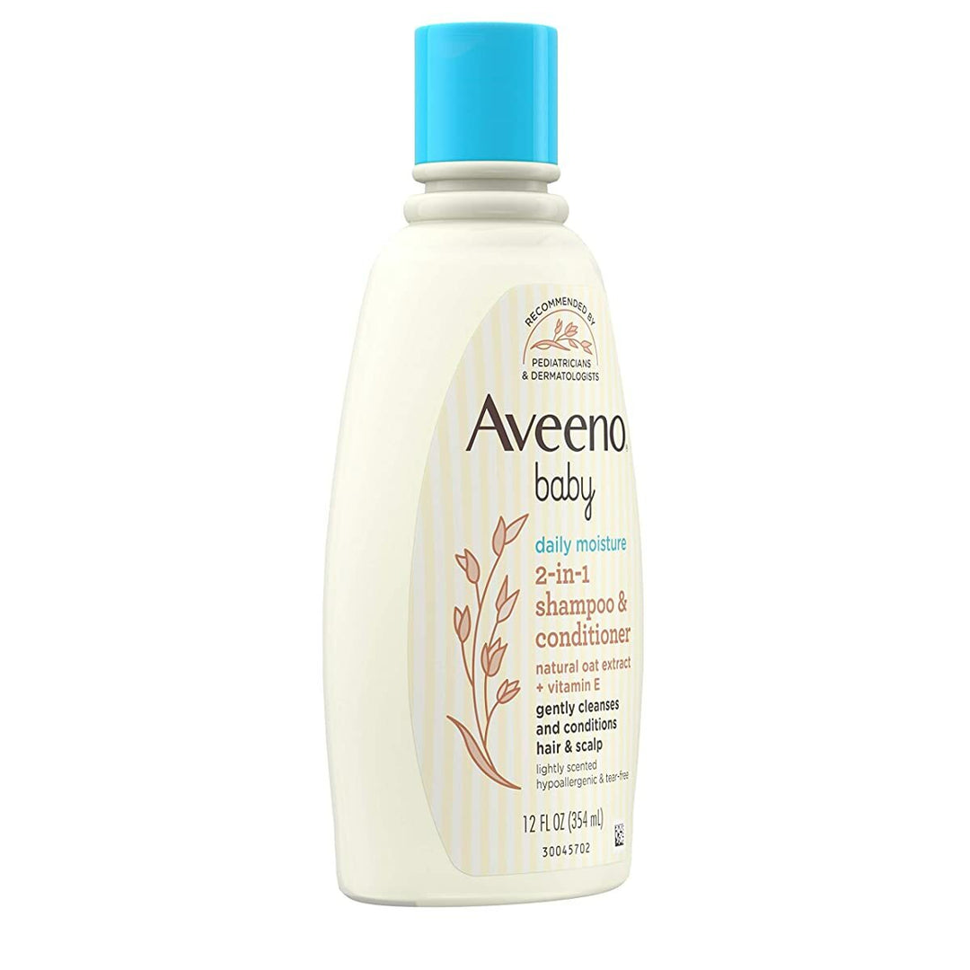 Aveeno Baby Daily Moisture 2-in-1 Tear-Free Shampoo & Conditioner - 12 Fl Oz