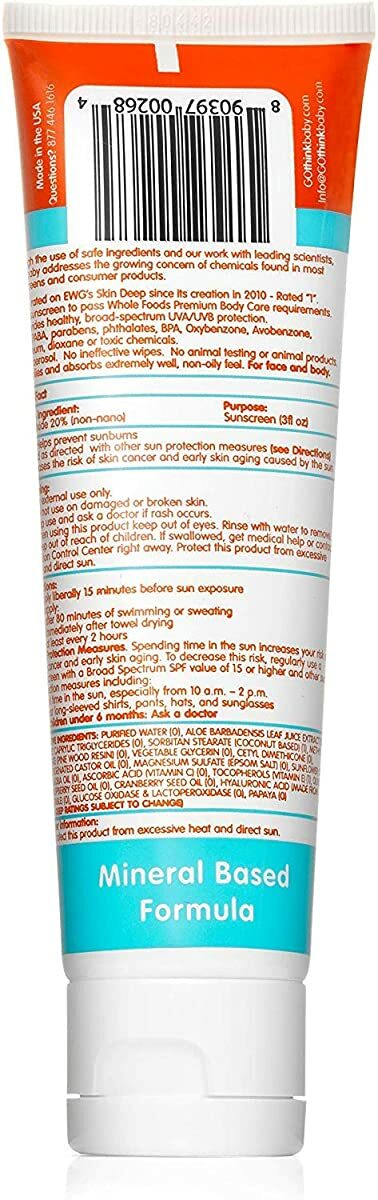 Baby Water Resistant  Sunscreen Natural Sunblock