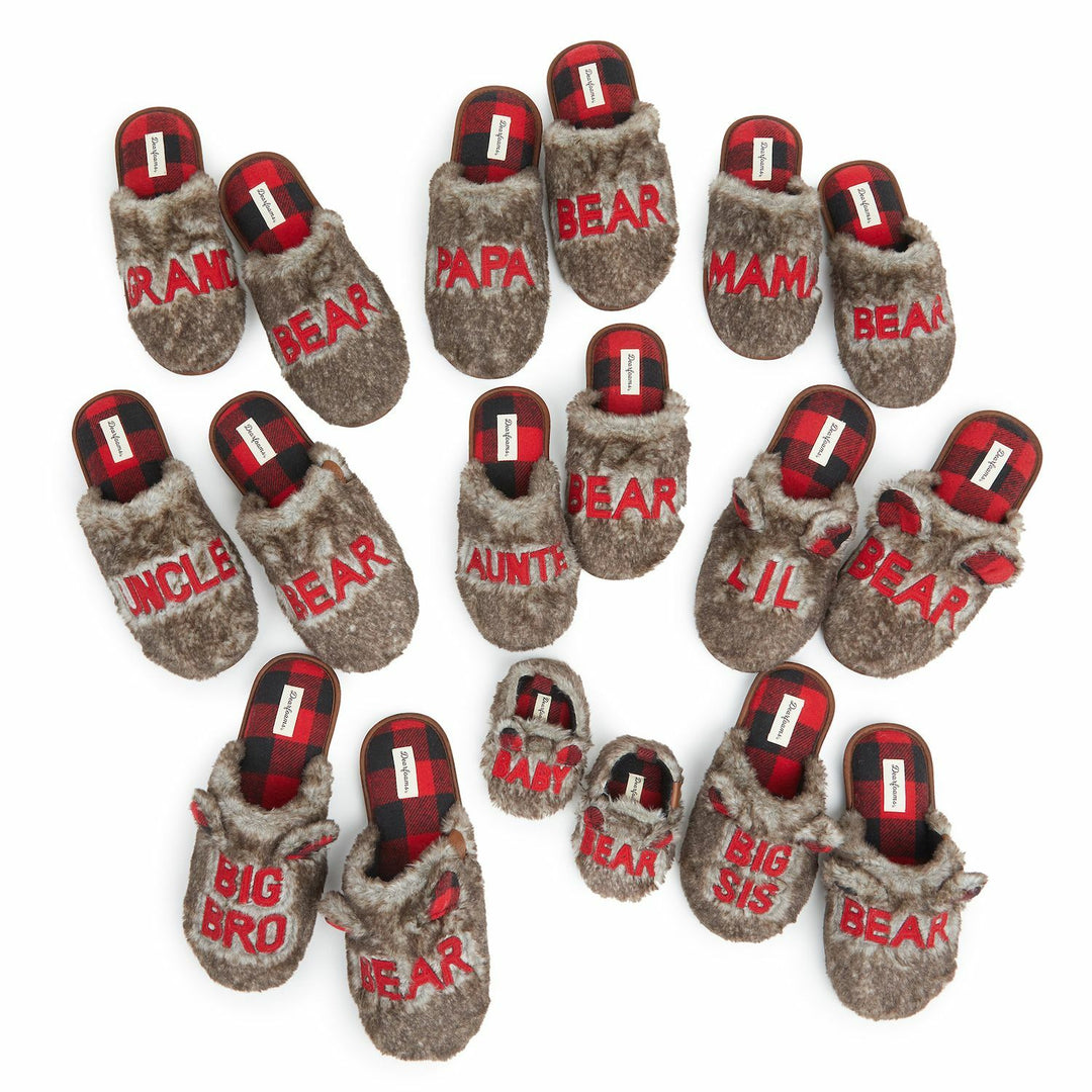 Men's Dearfoams &#34;Papa Bear&#34; Faux Fur Scuff Slippers