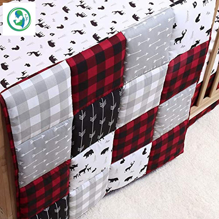 Crib Bedding Set Woodland Theme-3 Pieces