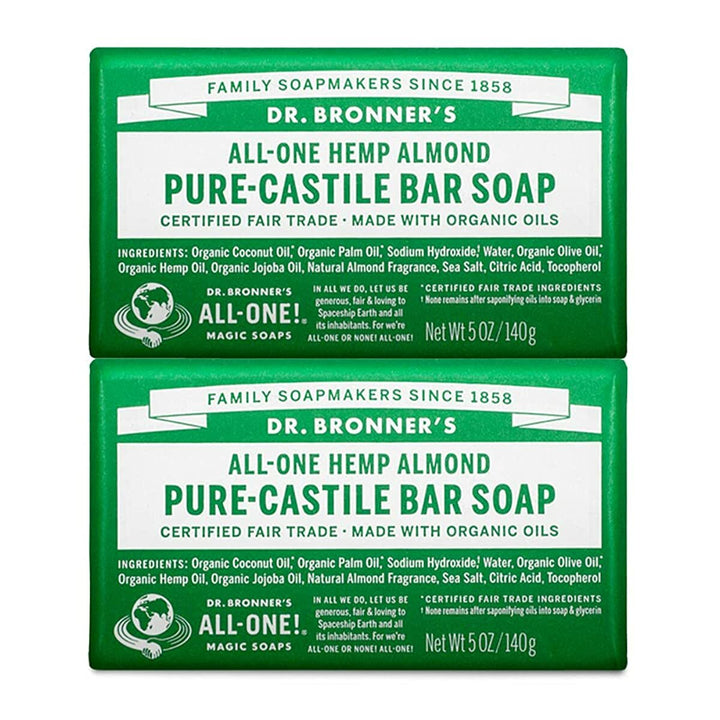 Dr. Bronner’s - Pure-Castile Bar Soap - Organic Oils- Non-GMO