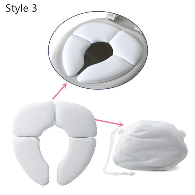 Portable Kids Travel Potty Seat Pad Baby Folding Toilet Training Seat Cover Toddler Urine Assistant Cushion Children Pot Seater