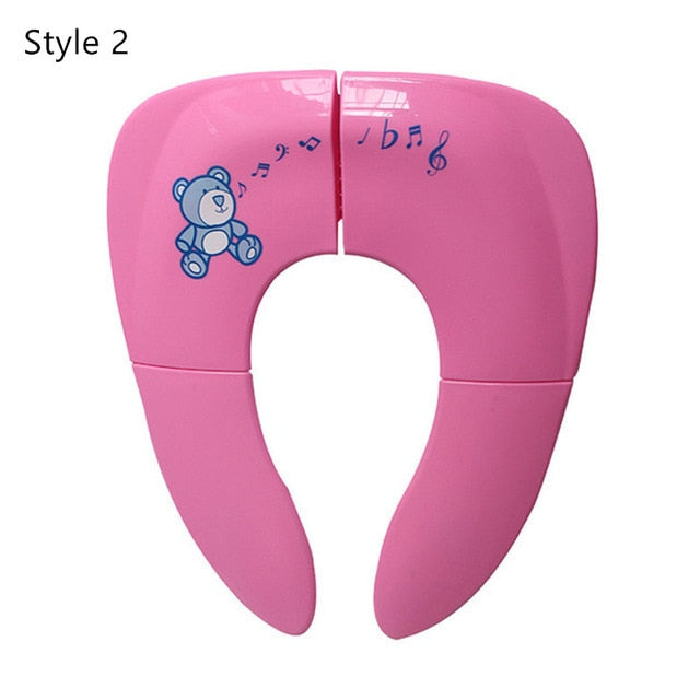 Portable Kids Travel Potty Seat Pad Baby Folding Toilet Training Seat Cover Toddler Urine Assistant Cushion Children Pot Seater