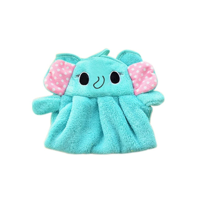 Baby Nursery Hand Towel baby bath towels Toddler Soft Plush Cartoon Animal Wipe Hanging Bathing Towel For Children Towel