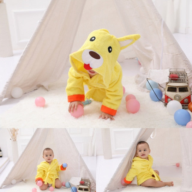 Animal Hooded Baby Bath Robe