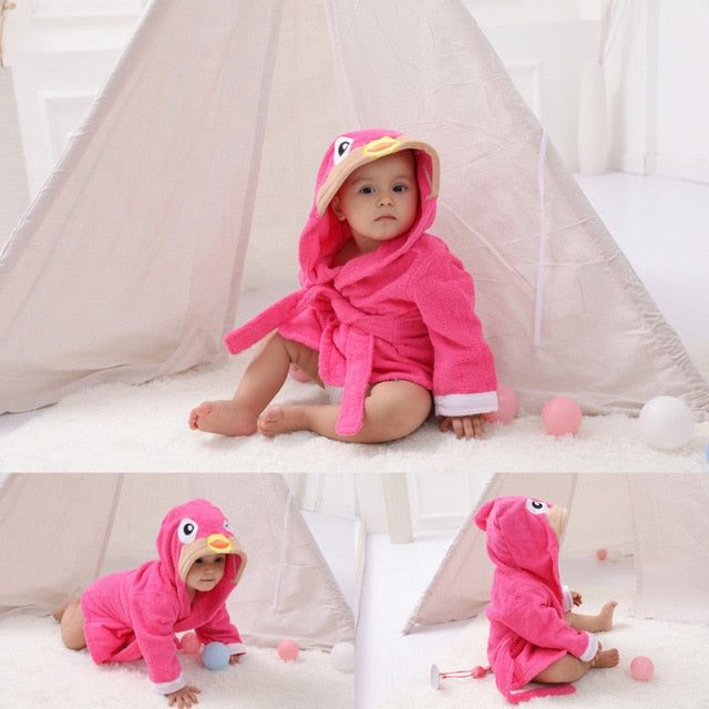 Animal Hooded Baby Bath Robe