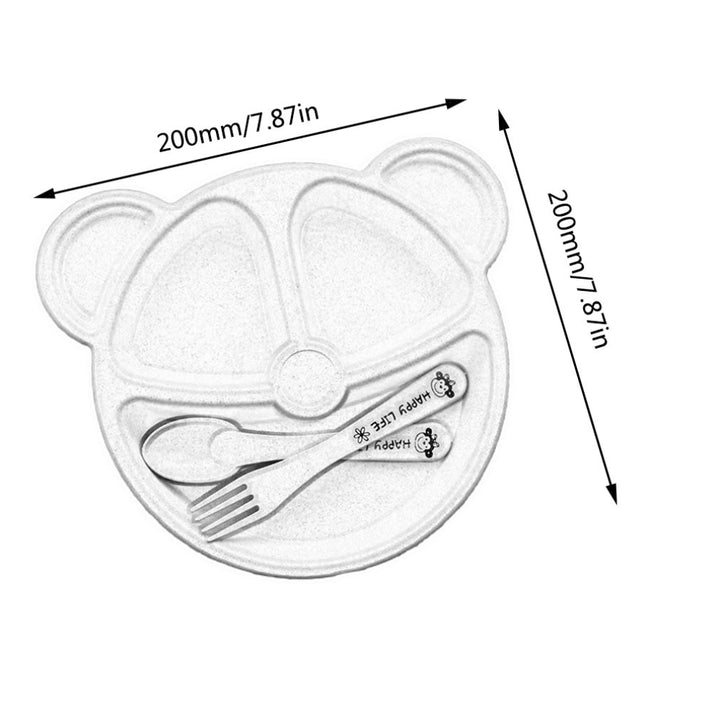 Fractal Bear Kids Plate