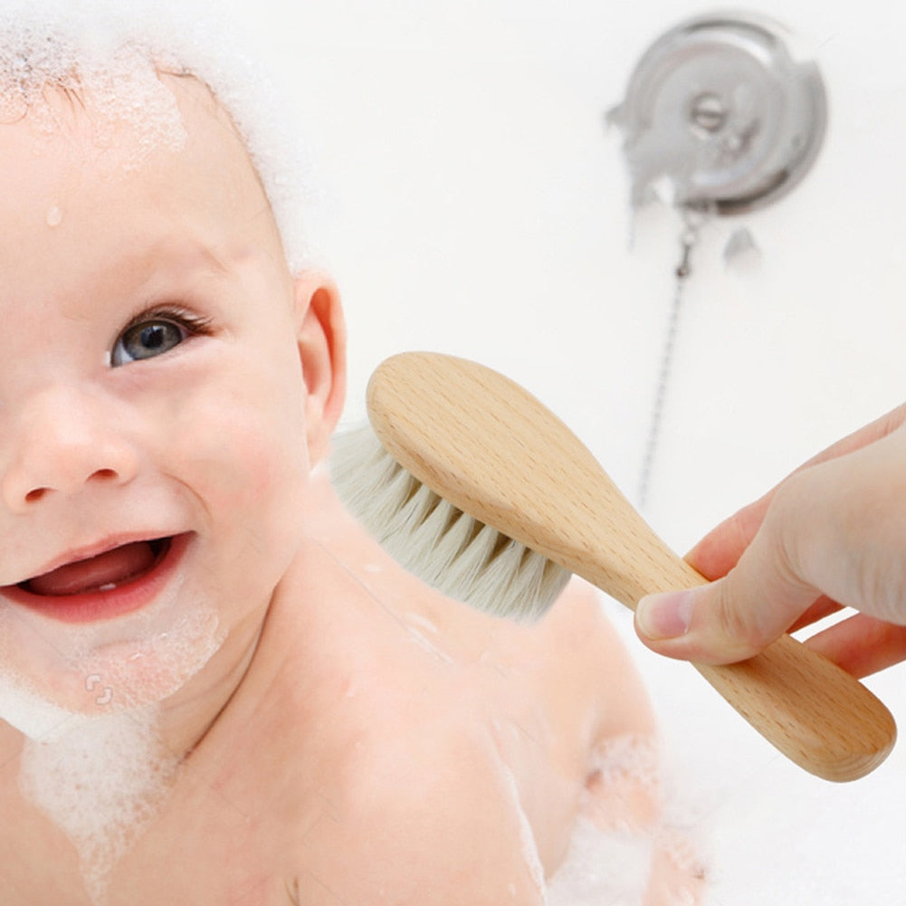 Natural Wooden Baby Massage Brush