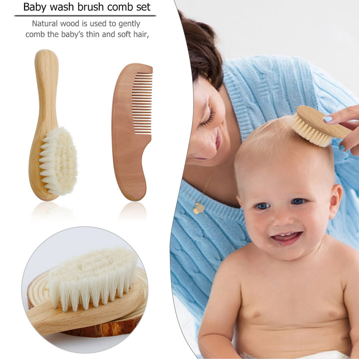 Natural Wooden Baby Massage Brush