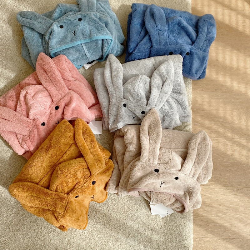 Baby Bath Robe Towels Rabbit Sleepwear