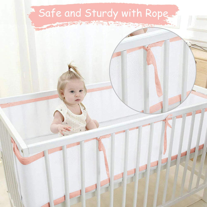 Anti-collision Breathable Mesh Crib Bumper